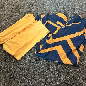 Nike Yellow and Blue Athletic Set